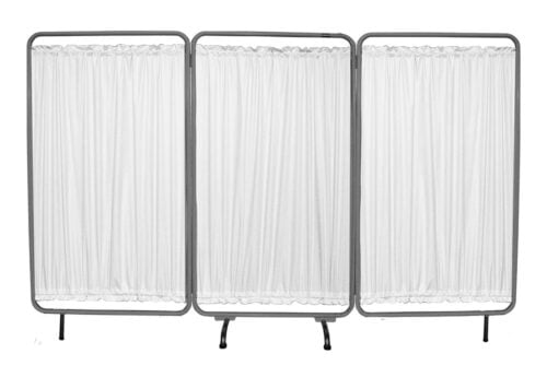 Biombo fijo de 3 cuerpos en acero inox