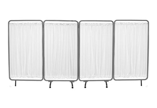 Biombo fijo de 4 cuerpos en acero inox