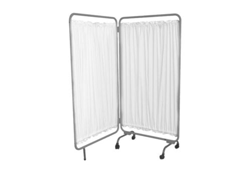 Biombo rodante de 2 cuerpos en acero inox