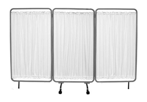 Biombo rodante de 3 cuerpos en acero inox