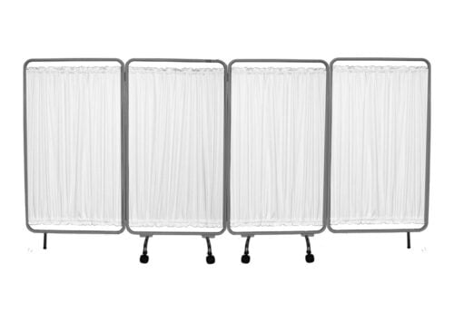 Biombo rodante de 4 cuerpos en acero inox